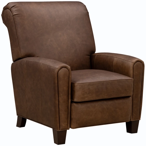 Harrington Manual Recliner in Chocolate Brown Top Grain Leather