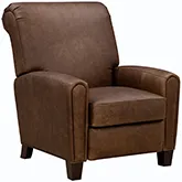 Harrington Manual Recliner in Chocolate Brown Top Grain Leather
