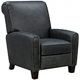 Harrington Manual Recliner in Clifton Gray Top Grain Leather