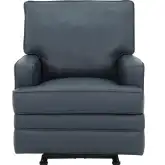 Hazel Wall Hugger Power Recliner in Santa Fe Ocean Blue Top Grain Leather
