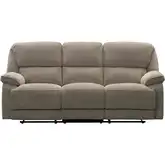 Hooper Manual Lever Recline Sofa in Alma Tan Fabric