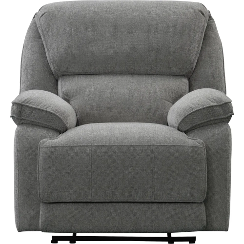 Hooper Manual Lever Recliner in Alma Gray Fabric