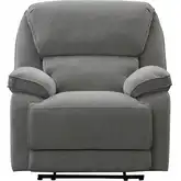 Hooper Manual Lever Recliner in Alma Gray Fabric