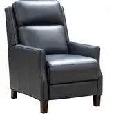 Ledger Triple Power Recliner in Santa Fe Ocean Blue Top Grain Leather
