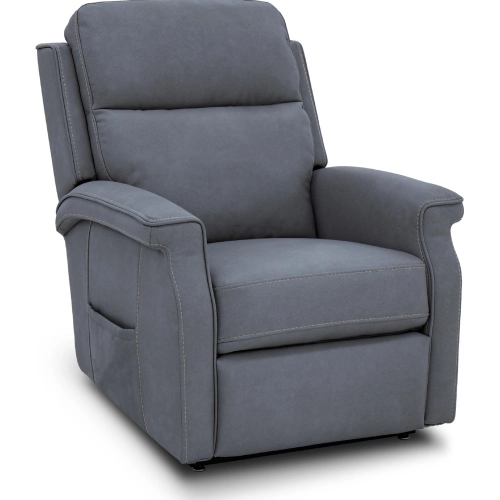 Lena Power Lift Recliner with Head Rest, Lumbar & Heat in Slate Performance Fabric