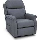Lena Power Lift Recliner with Head Rest, Lumbar & Heat in Slate Performance Fabric