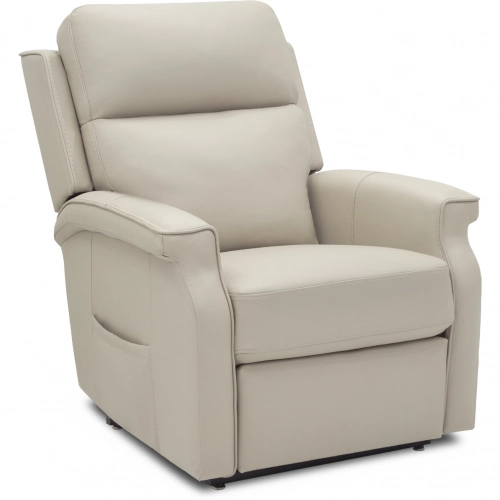 Lena Power Lift Recliner w/ Power Head Rest, Lumbar & 2 Zone Heat in Dove Gray Leather