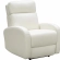 Levi Power Recliner with Heads Up Power Forward Head Rest in Winter White Top Grain Leather