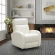 Levi Power Recliner with Heads Up Power Forward Head Rest in Winter White Top Grain Leather
