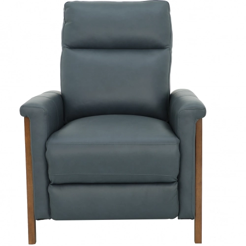 Lewiston Manual Recliner in Ocean Blue Top Grain Leather