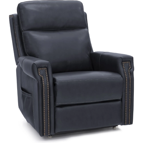 Louisville Power Lift Recliner w/ Power Head Rest, Lumbar & Heat in Ocean Blue Leather