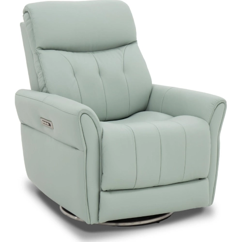 Mae Power Swivel Recliner with Head Rest & Lumbar in Sorrento Spa Top Grain Leather