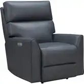 Marah Big & Tall Triple Power Recliner in Ocean Blue Top Grain Leather