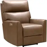 Marah Big & Tall Triple Power Recliner in Cashmere Taupe Top Grain Leather