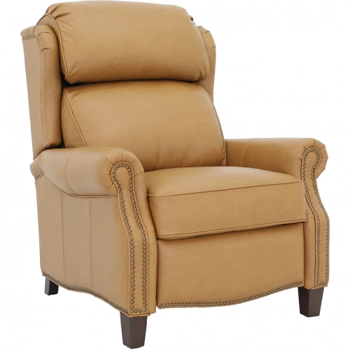 Meade Manual Recliner in Santa Fe Brandy Brown Top Grain Leather