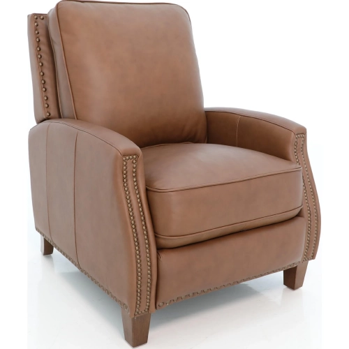 Melrose Manual Recliner in Dobbs Saddle Brown Top Grain Leather