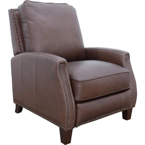 Melrose Manual Recliner in Clifton Chocolate Brown Top Grain Leather