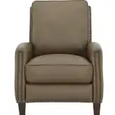 Melrose Manual Recliner in Cashmere Taupe Top Grain Leather