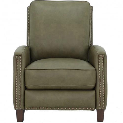 Melrose Manual Recliner in Oasis Olive Top Grain Leather