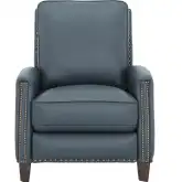 Melrose Manual Recliner in Santa Fe Ocean Top Grain Leather