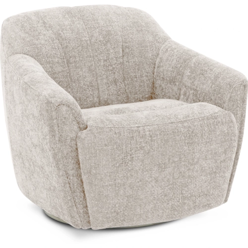 Millie Single Power Swivel Chair w/ Power Footrest Only in Tan Brown Fabric