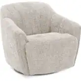 Millie Single Power Swivel Chair w/ Power Footrest Only in Tan Brown Fabric