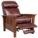Mission Manual Recliner in Wenlock Fudge Leather & Mahogany Finish Wood