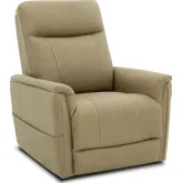 Montclair Power Lift Recliner with Power Head Rest, Power Lumbar & Heat in Sand Brown Fabric