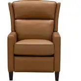 Moore Power Recliner with Power Head Rest in Brandy Brown Top Grain Leather