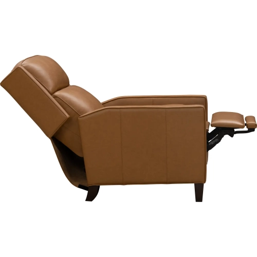 Moore Power Recliner with Power Head Rest in Brandy Brown Top Grain Leather