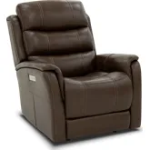 Mooresville Power Zero Gravity Recliner with Power Head Rest, Lumbar & Air Massage in Brown Leather
