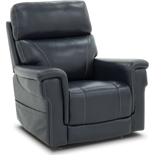 Moorpark Power Lift Recliner with Power Head Rest, Power Lumbar & Heat in Ocean Blue Leather