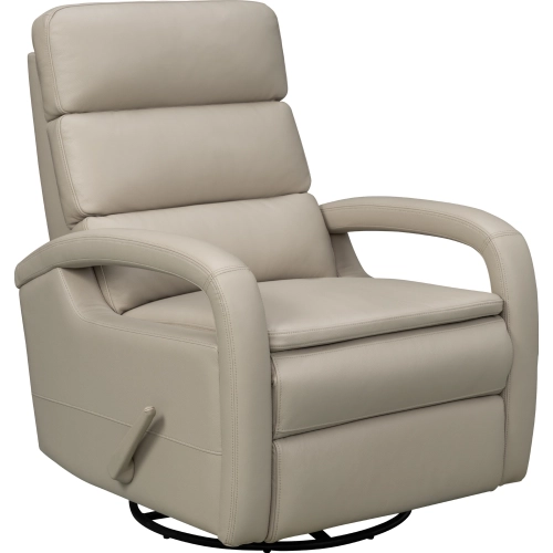 Nick Manual Swivel Glider Recliner in Gable Dove Taupe Leather