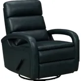 Nick Manual Swivel Glider Recliner in Ryegate Sapphire Blue Leather