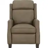 Nixon Manual Recliner in Cashmere Taupe Top Grain Leather