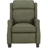 Nixon Manual Recliner in Oasis Olive Top Grain Leather