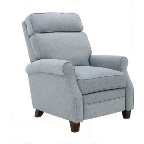 Owen Push Thru the Arms Recliner in Janelle Slate Blue Gray Fabric