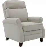 Owen Push Thru the Arms Recliner in Janelle Chateau Light Gray Fabric