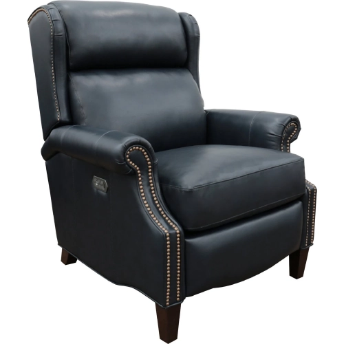 Philadelphia Triple Power Recliner with Lumbar in Shoreham Blue Leather