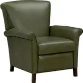 Phoebe Manual Recliner in Sage Green Top Grain Leather