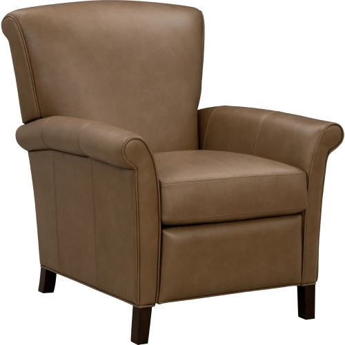 Phoebe Manual Recliner in Toffee Brown Top Grain Leather