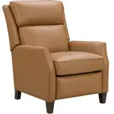 Pryce Power Recliner with Power Head Rest in Brandy Brown Top Grain Leather
