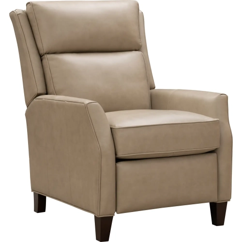 Pryce Power Recliner with Power Head Rest in Stone Neutral Top Grain Leather