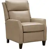 Pryce Power Recliner with Power Head Rest in Stone Neutral Top Grain Leather