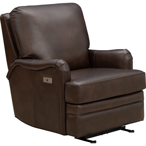 Scarlett Wall Hugger Power Recliner in Creede Fudge Brown Leather