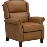 Shasta Manual Recliner in Cider Brown Top Grain Leather