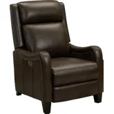 Taylor Power Recliner with Power Head Rest in Clawson Mousse Brown Leather