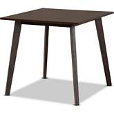 Britte 31" Square Dining Table in Dark Oak Brown Finish