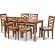 Lanier 7 Piece Dining Set in Gray Fabric & Walnut Finish