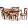 Lanier 7 Piece Dining Set in Gray Fabric & Walnut Finish